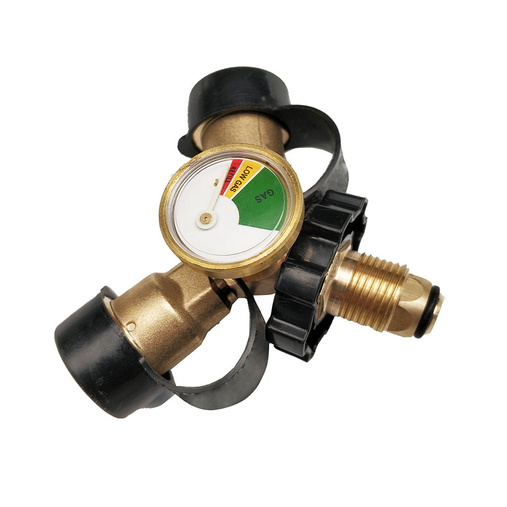 {{ LPG Bottle POL Dual Outlet Adapter  inch Y inch  Configuration with Gas Level Gauge }} - Buy Car Parts Online at {{ Kaka Auto Parts }}.