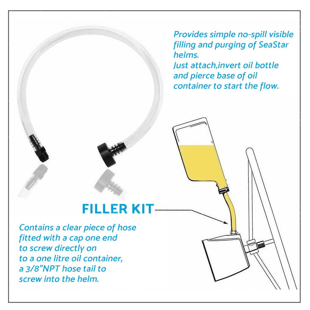 {{ Front Mount Hydraulic Steering Cylinder Seal Kit  and  Bleed Kit For Seastar HS5157 }} - Buy Car Parts Online at {{ Kaka Auto Parts }}.