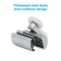 Shower Door Roller 4x Zinc Alloy Twin Top & Bottom Runners Wheel 23mm Suitable For Sliding Doors