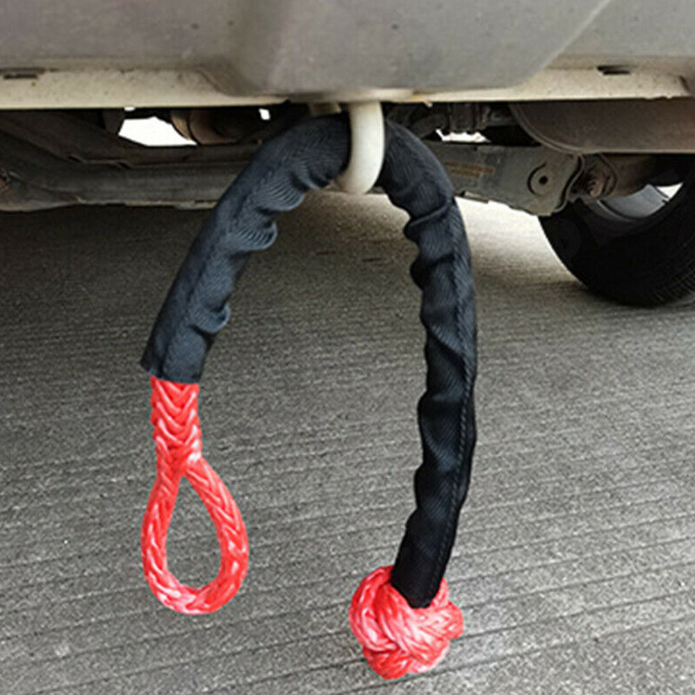 Recovery Pulley Kit Suitable For Winch Ropes 3/8 inch & 1/2 inch Soft Shackle Red & Black