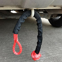 Recovery Pulley Kit Suitable For Winch Ropes 3/8 inch & 1/2 inch Soft Shackle Red & Black