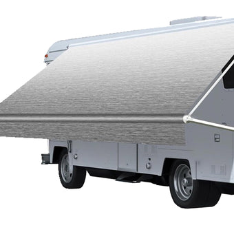 compare product PVC Vinyl Awning Fabric Gray Fade 13-16FT Suitable For RV Caravan Trailer Camper