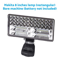 2x 18V 8in LED Work Light Torch with USB Ports Suitable For Makita Battery Camping/Flashlight Use