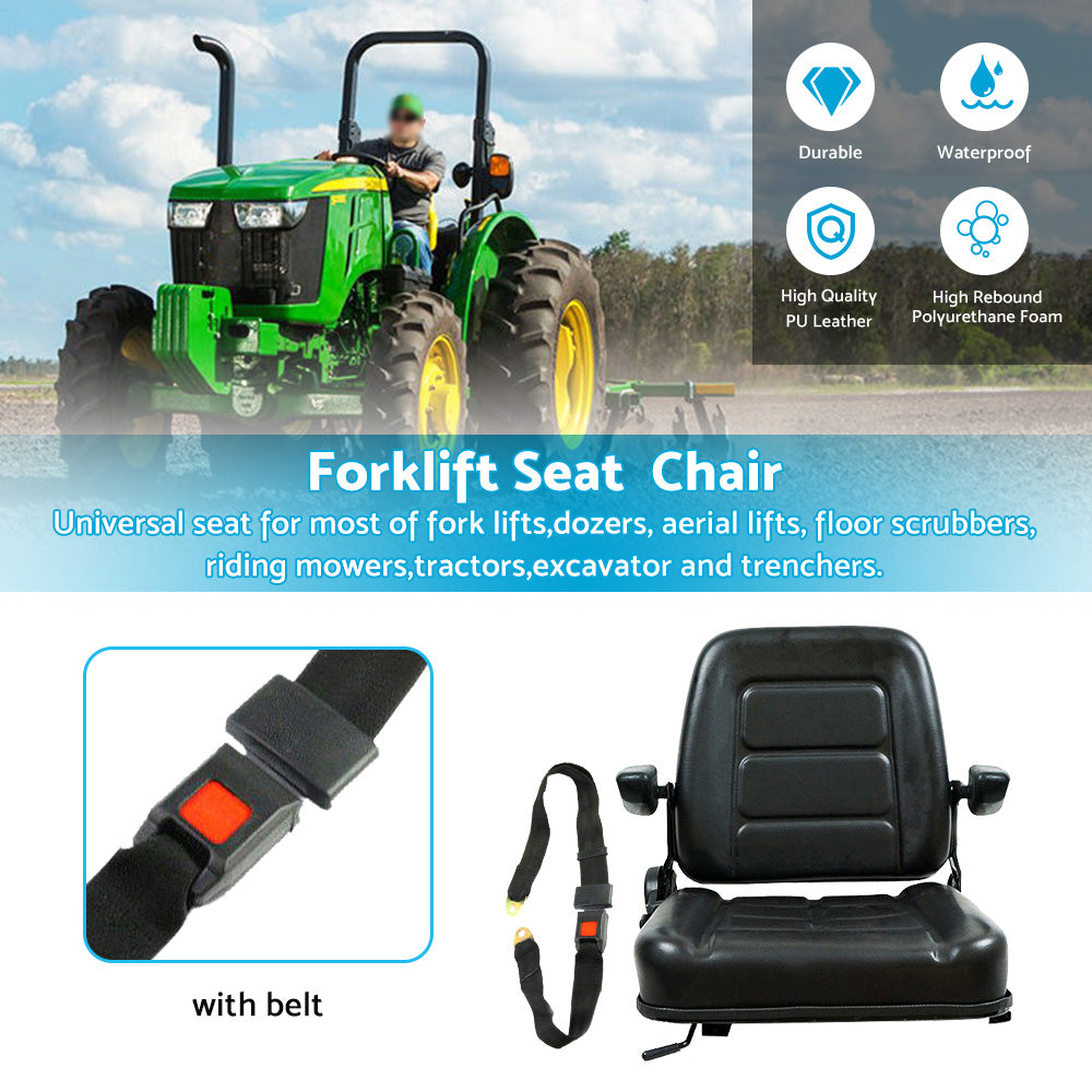 {{ Tractor Seat Forklift Excavator Universal Suspension Backrest Truck Chair Adjust }} - Buy Car Parts Online at {{ Kaka Auto Parts }}.