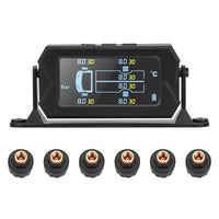 Tyre Pressure Monitoring System with 6 Wheel Sensors Suitable For Caravan, Truck, Trailer & Solar Vehicles