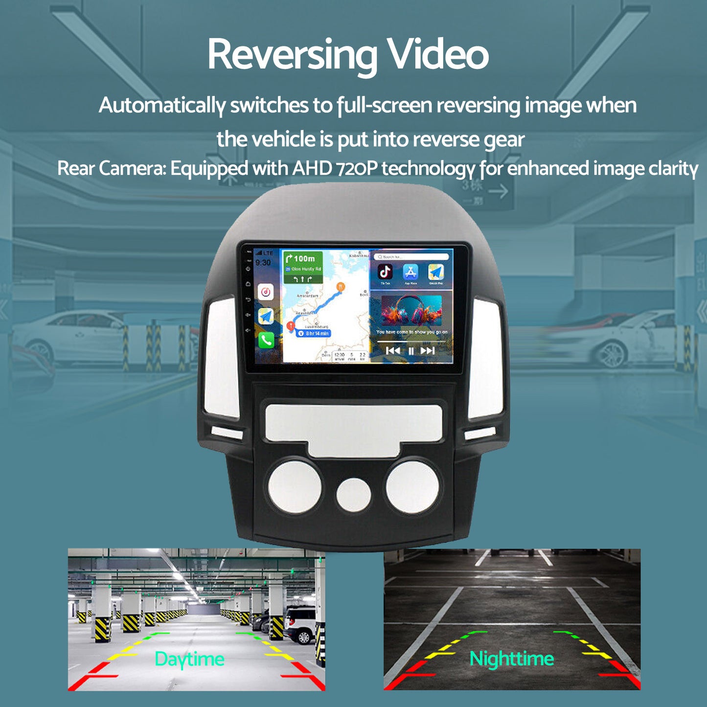 In-Dash Units Android 13 Stereo GPS CarPlay Suitable For Hyundai i30 2006-2011