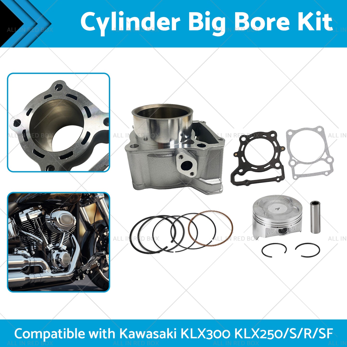 {{ 78mm Cylinder Big Bore Kit Suitable For Kawasaki KLX300 KLX250 S R SF 1993-2014 }} - Buy Car Parts Online at {{ Kaka Auto Parts }}.