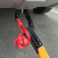 Recovery Pulley Kit Suitable For Winch Ropes 3/8 inch & 1/2 inch Soft Shackle Red & Black