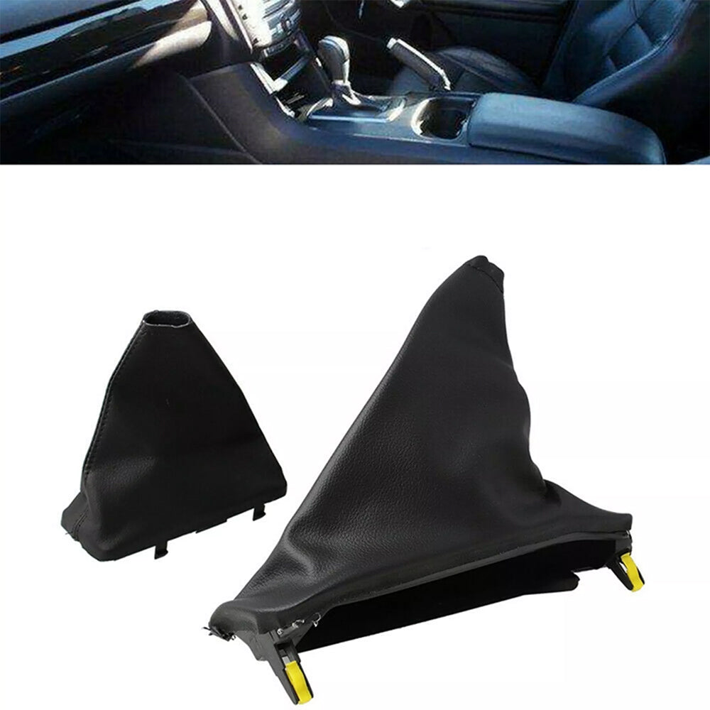 {{ Set Handbrake  and  T-Bar Boot Cover Black Leather for Ford Falcon FG FG-X 2008~2018 }} - Buy Car Parts Online at {{ Kaka Auto Parts }}.