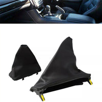 {{ Set Handbrake  and  T-Bar Boot Cover Black Leather for Ford Falcon FG FG-X 2008~2018 }} - Buy Car Parts Online at {{ Kaka Auto Parts }}.