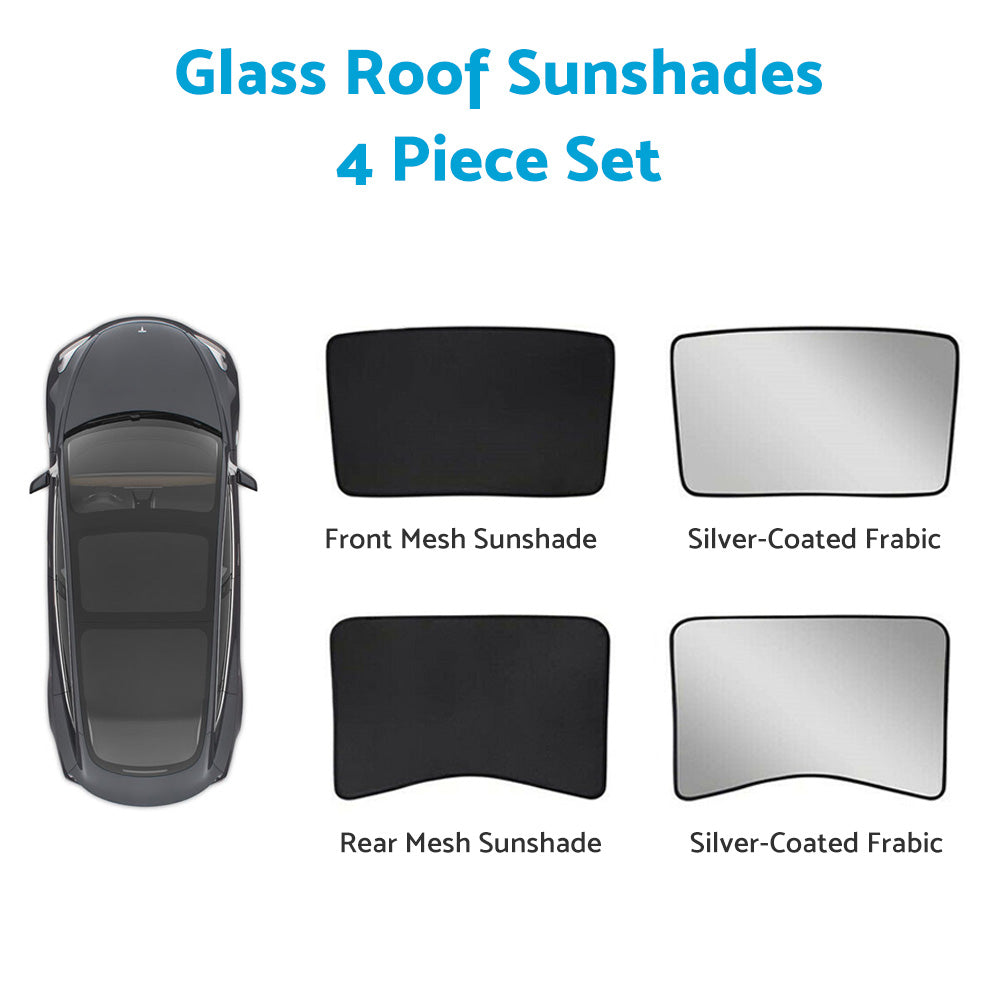 Front & Rear Sunroof Sun Shades Roof Protection Film Suitable For Tesla Model 3 2017-2021