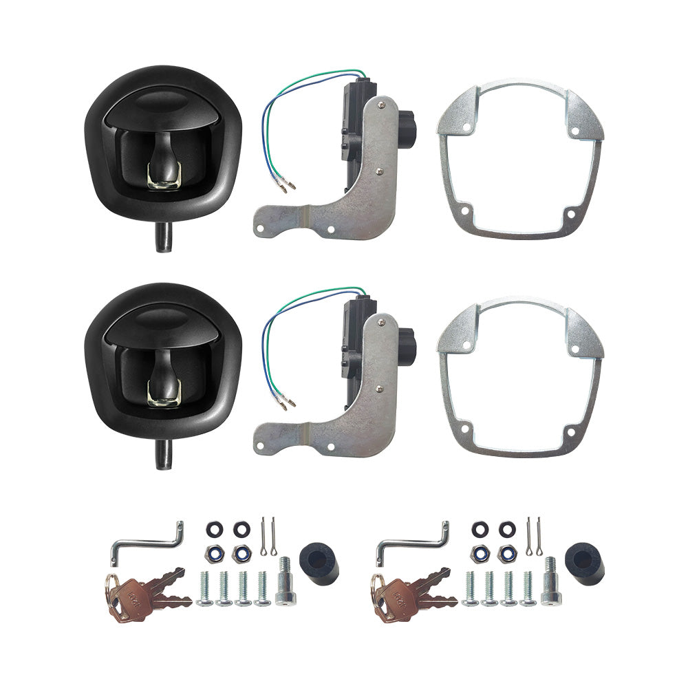 {{ 2x 12V Power Operated Black Whale Tail T Handle Lock For Trailer Canopy }} - Buy Car Parts Online at {{ Kaka Auto Parts }}.