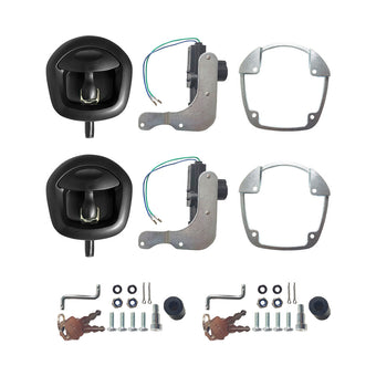 compare product 2x 12V Power Operated Black Whale Tail T-Handle Lock Suitable For Trailer Canopy