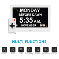 {{ LED Large Digital Day Clock 7  Calendar Dementia Date Week Month Year Time Wall }} - Buy Car Parts Online at {{ Kaka Auto Parts }}.