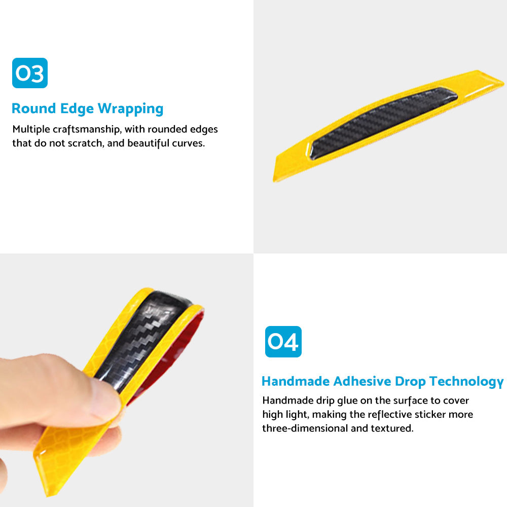 {{ Reflective Carbon Fiber Car Door Edge Guard Bump Protector Sticker Universal }} - Buy Car Parts Online at {{ Kaka Auto Parts }}.