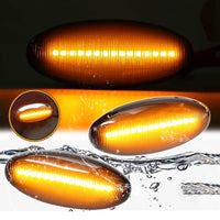 2x Dynamic Side Light Turn Signal Indicator Suitable For Nissan Navara D22 / NP300