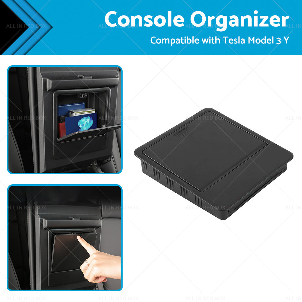 {{ Console Organizer Tray Armrest Hidden Storage Box Suitable for Tesla Model 3 Y }} - Buy Car Parts Online at {{ Kaka Auto Parts }}.