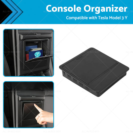 {{ Console Organizer Tray Armrest Hidden Storage Box Suitable for Tesla Model 3 Y }} - Buy Car Parts Online at {{ Kaka Auto Parts }}.