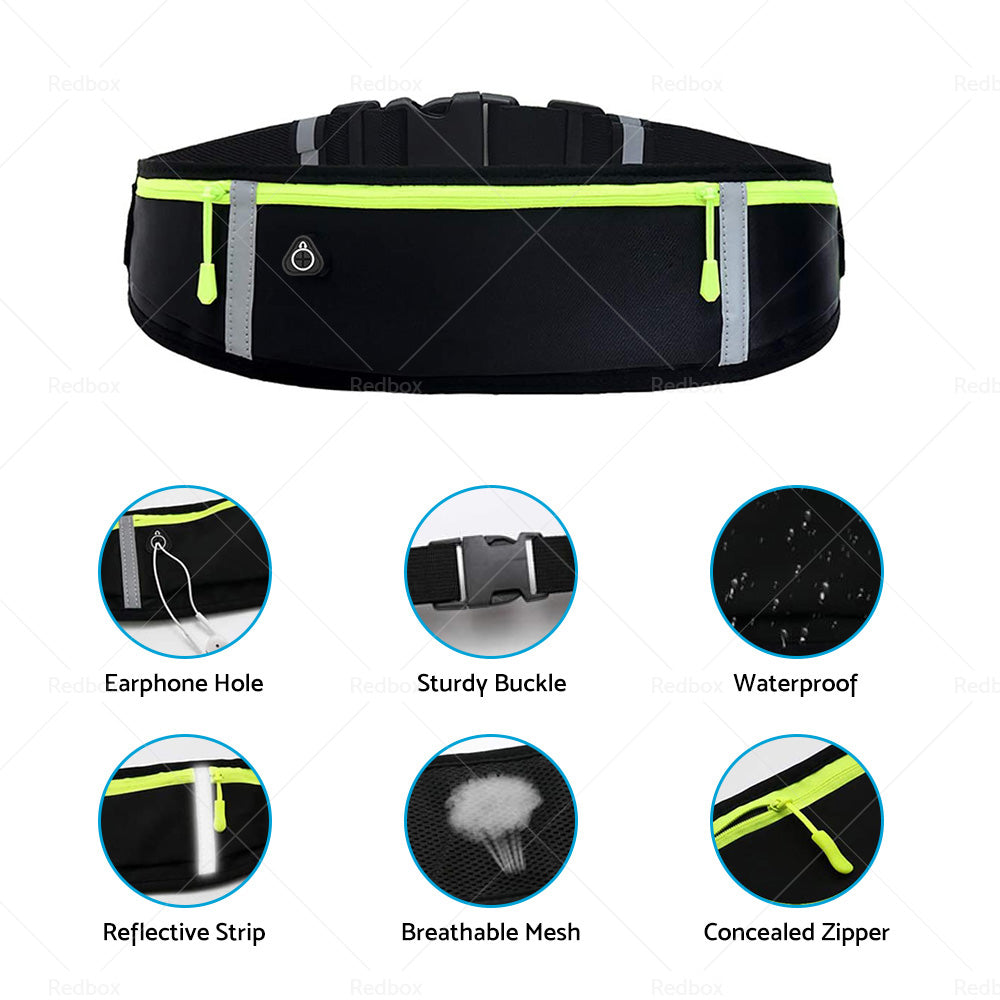 {{ Waterproof Running Hiking Sport Bum Bag Travel Money Phone Belt Waist Zip Pouch }} - Buy Car Parts Online at {{ Kaka Auto Parts }}.
