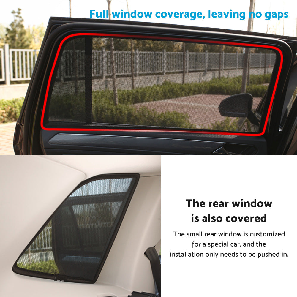Magnetic Rear and Side Window Sun Shade Mesh Suitable For Toyota RAV4 2019-2023