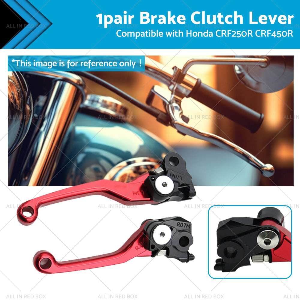 {{ Pair Pivot Brake Clutch Lever Red Suitable For Honda CRF250R CRF450R 2007-2012 }} - Buy Car Parts Online at {{ Kaka Auto Parts }}.