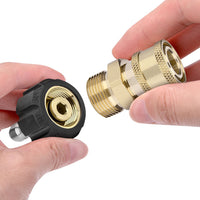 2x Pressure Washer Adapter Pair 1/4 Inch Quick Connect Coupler Kit Suitable For M22-1/4 Adapter