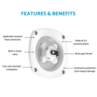 White Water Inlet With Pressure Regulator Suitable For Caravan, RV & Boat Filler Entry