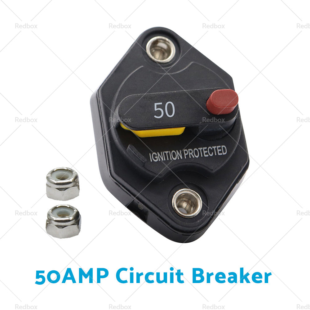 {{ 15/20/25/30/40/50A AMP Circuit Breaker Waterproof 12V 32V DC Manual Reset }} - Buy Car Parts Online at {{ Kaka Auto Parts }}.
