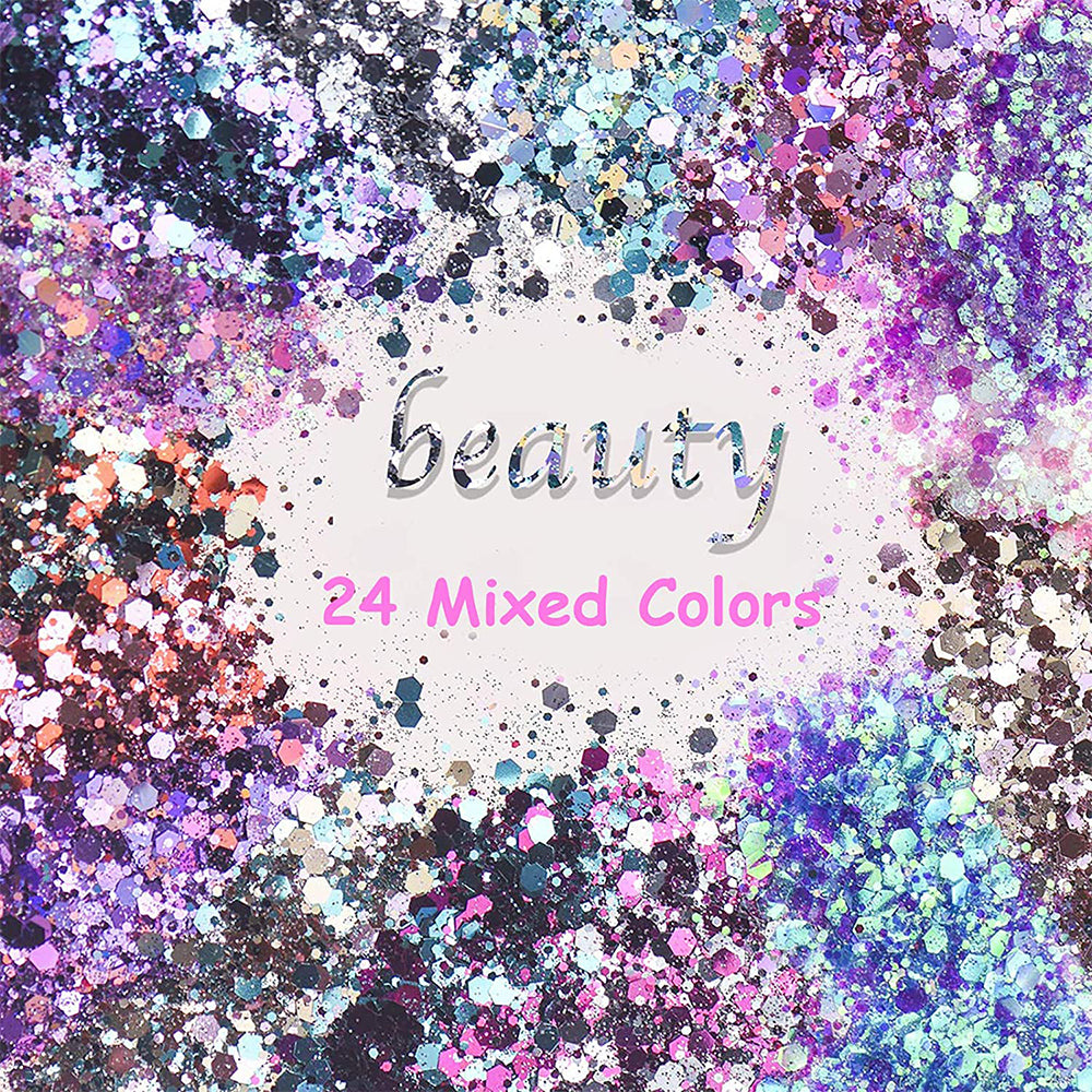 {{ 24 * 20ml Colors Glitter Pigment Debris Resin Epoxy Dream Flash Powder Crafts }} - Buy Car Parts Online at {{ Kaka Auto Parts }}.