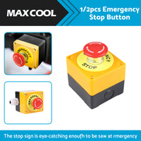 {{ Emergency Stop Shut Off Push Buttons Switch 1NO  1NC e-stop Push Button AU }} - Buy Car Parts Online at {{ Kaka Auto Parts }}.