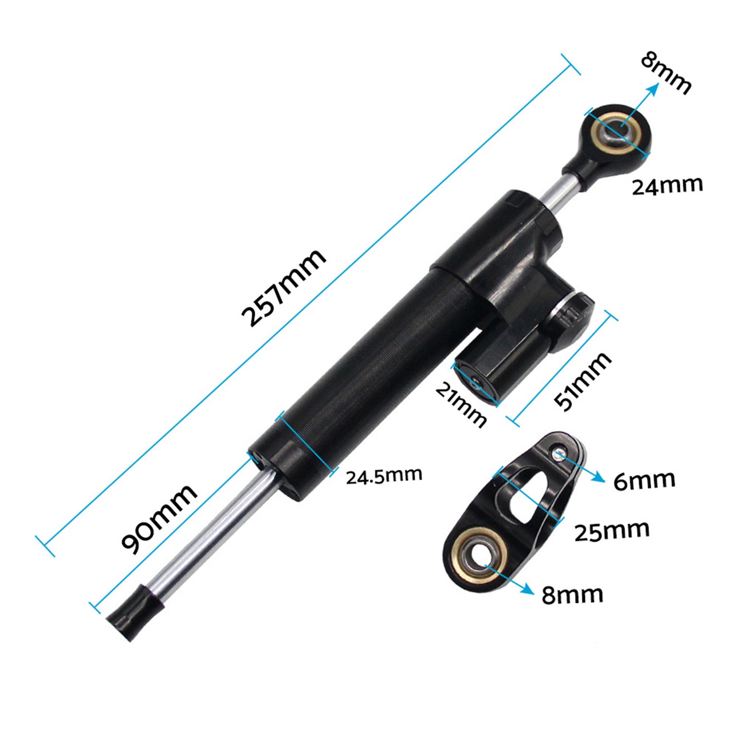 CNC Steering Damper Stabilizer Suitable For Honda / Yamaha / Kawasaki Motorcycles