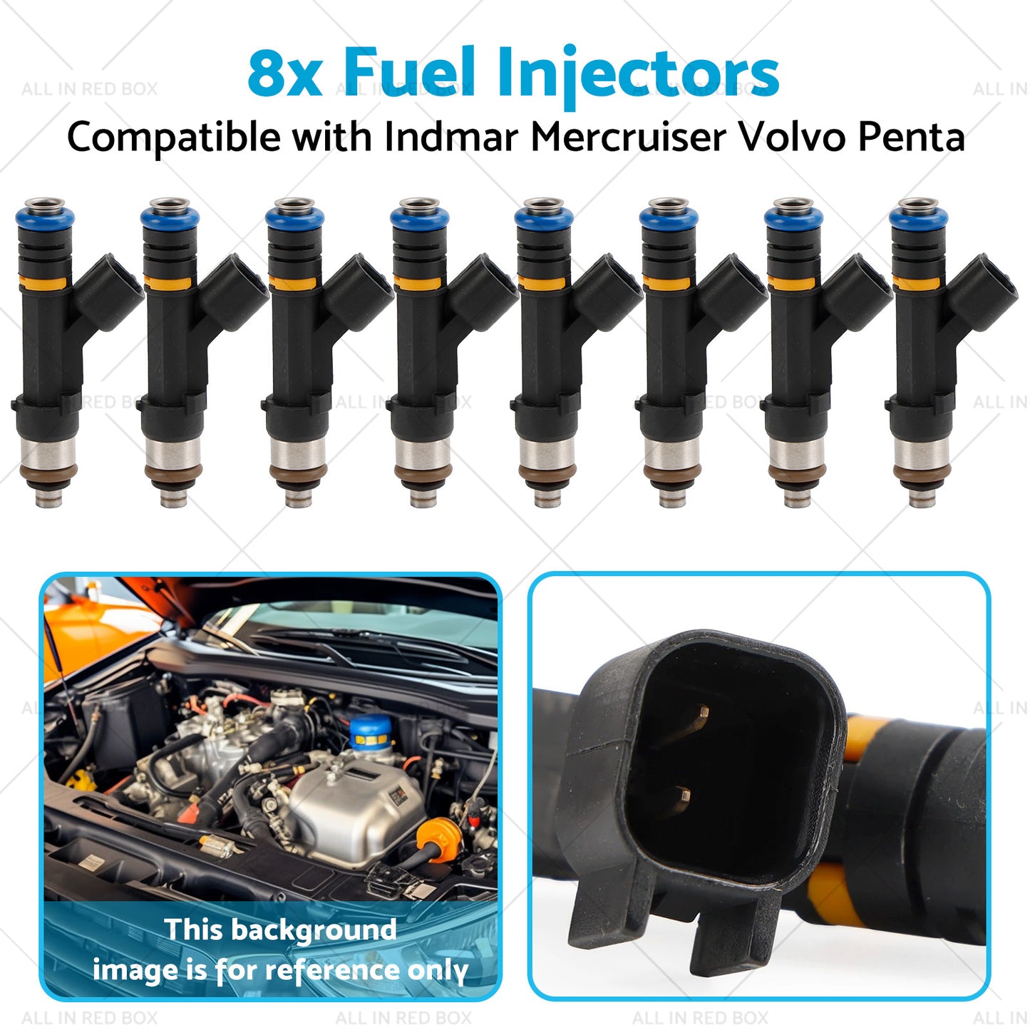 {{ 879312003 8x Fuel Injectors Suitable for Indmar Mercruiser Volvo Penta 07-13 }} - Buy Car Parts Online at {{ Kaka Auto Parts }}.