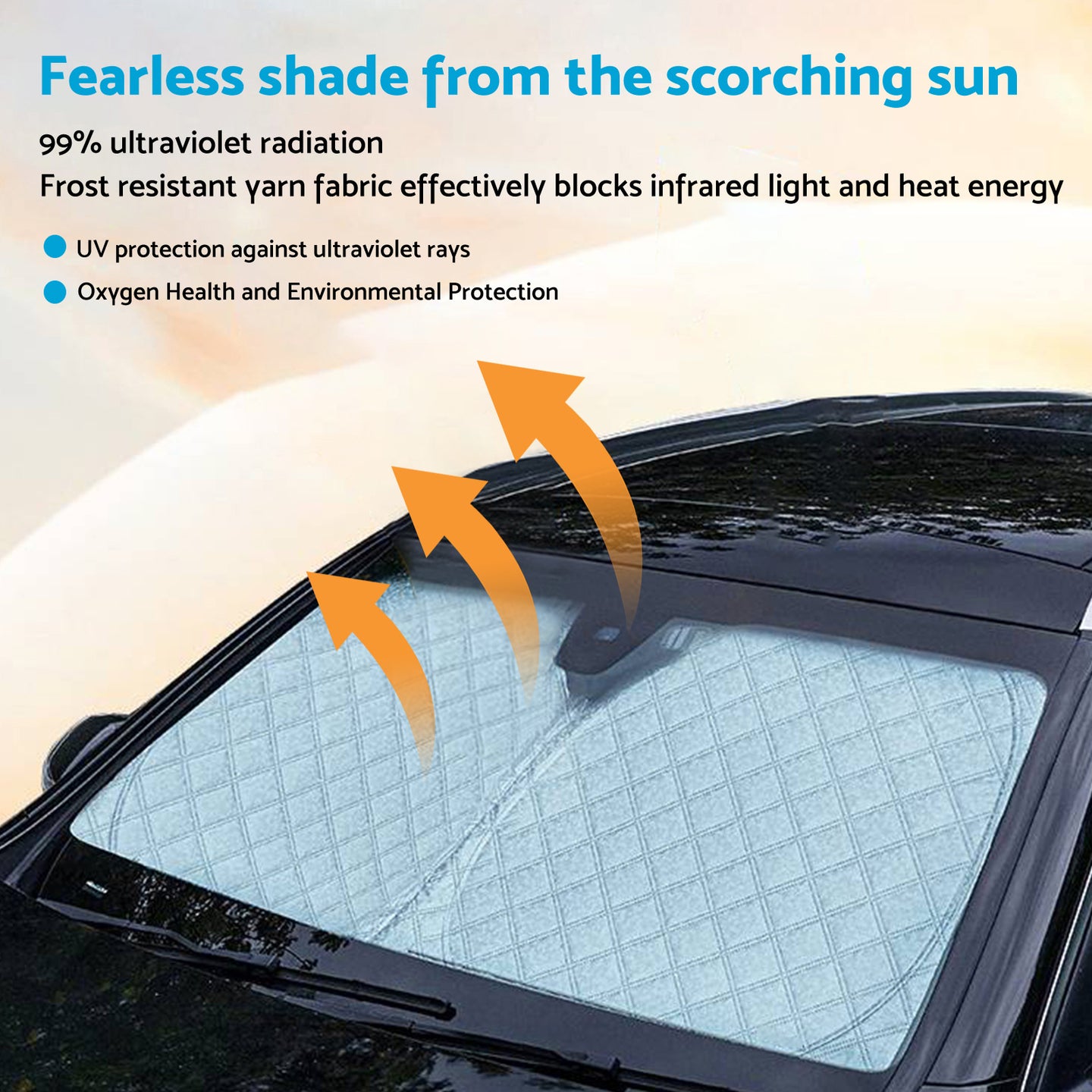 {{ 6 Layer Thick WindScreen Sun Shade Suitable For Toyota Prado 09-23UV Protection }} - Buy Car Parts Online at {{ Kaka Auto Parts }}.