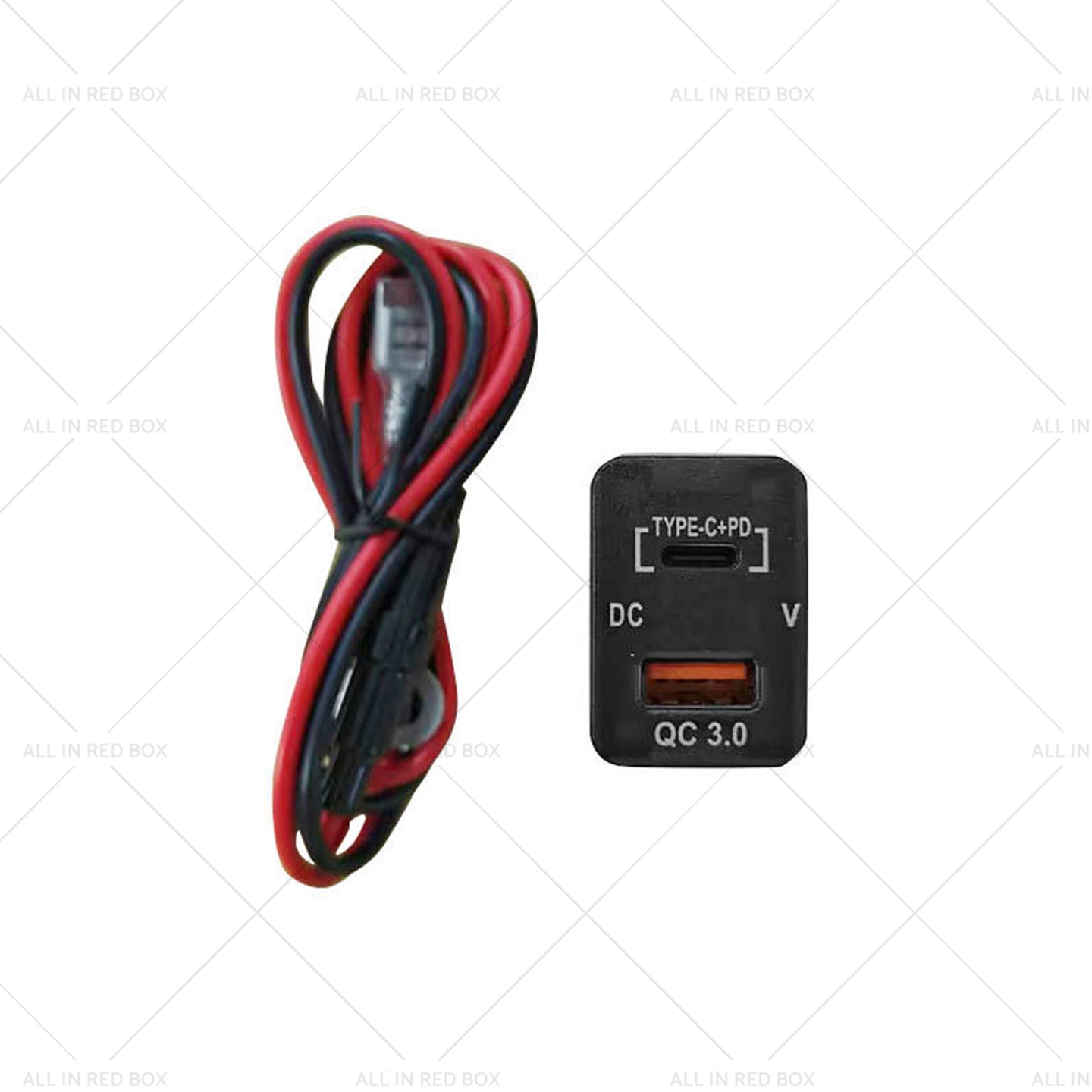 {{ TYPE C  VOLT  QC 3. 0 USB CHARGER Suitable for Toyota Hilux Prado BLUE LED 12v }} - Buy Car Parts Online at {{ Kaka Auto Parts }}.