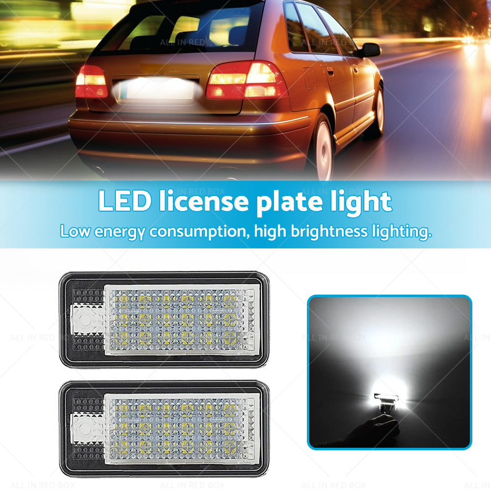 {{ Suitable For Audi A3 A4 S4 B6 B7 LED License Number Plate Light Error Free Units }} - Buy Car Parts Online at {{ Kaka Auto Parts }}.