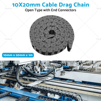 {{ 10mmX20mm 1Meter Drag Chain Cable Carrier Open Type with End Connectors Plastic }} - Buy Car Parts Online at {{ Kaka Auto Parts }}.