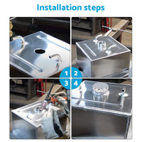 2in Aluminium Alloy Weld-On Filler Neck And Cap Suitable For Oil Fuel Water Tank Silver