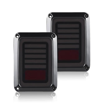 compare product Smoked Black LED Tail Lights Rear Lamp Suitable For Jeep Wrangler JK 2007-2017