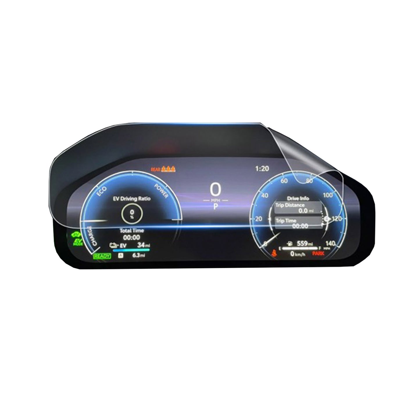 2 Cluster Display Screen Protector PET 12.3'' Suitable For Toyota RAV4 2023-2025