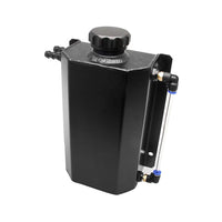Universal 2L Coolant Radiator Overflow Recovery Tank Bottle Aluminum Black
