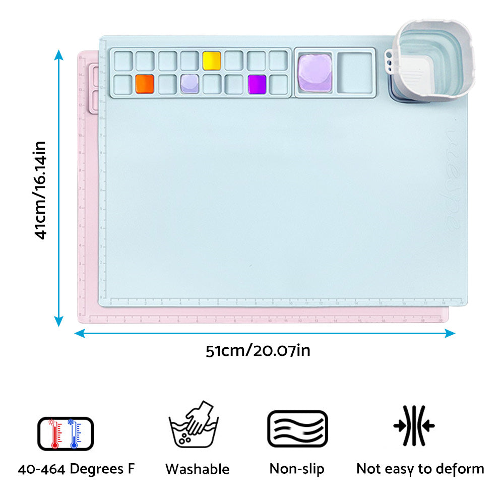 Silicone Art Mat Non-Stick Suitable For Resin Casting Crafts Painting Clay and Play