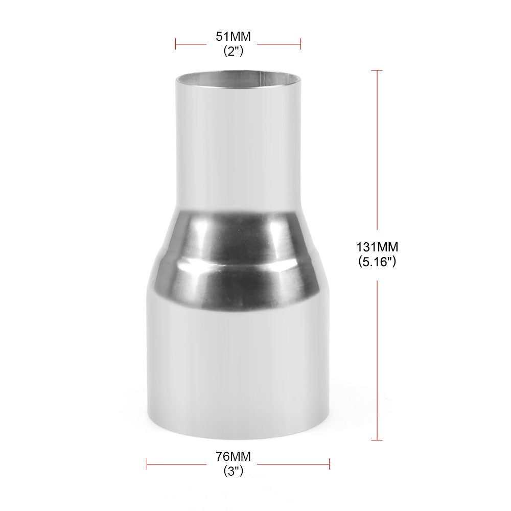 Steel Exhaust Pipe Adapter Reducer 2 to 3 Inch OD Suitable For 2.25 / 2.5 / 3 Inch Tubes