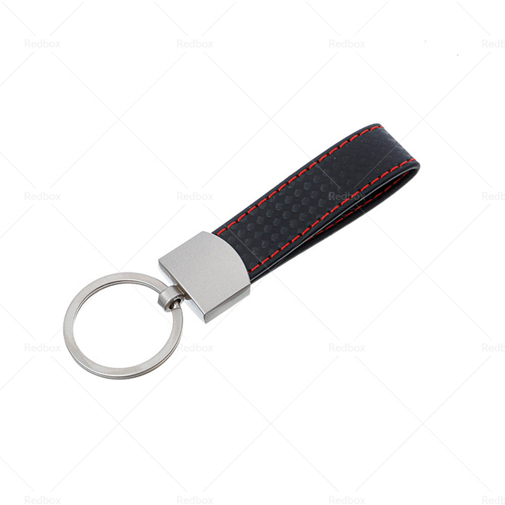 {{ 1 Piece Black Key Ring Keychain Keyring Metal  PU Leather Key Chain Universal }} - Buy Car Parts Online at {{ Kaka Auto Parts }}.