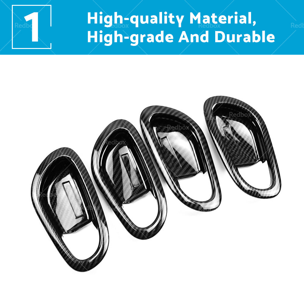 {{ Carbon Black Interior Door Bowl Cover Trim Fit For Nissan Navara NP300 2015-2021 }} - Buy Car Parts Online at {{ Kaka Auto Parts }}.