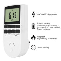 {{ 2Pcs 240V LCD Digital Timer Switch Automation Socket Electric Programmable Power }} - Buy Car Parts Online at {{ Kaka Auto Parts }}.