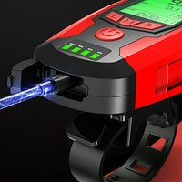USB Rechargeable LED Bicycle Headlight With Horn and Speedometer Suitable For Bike Front