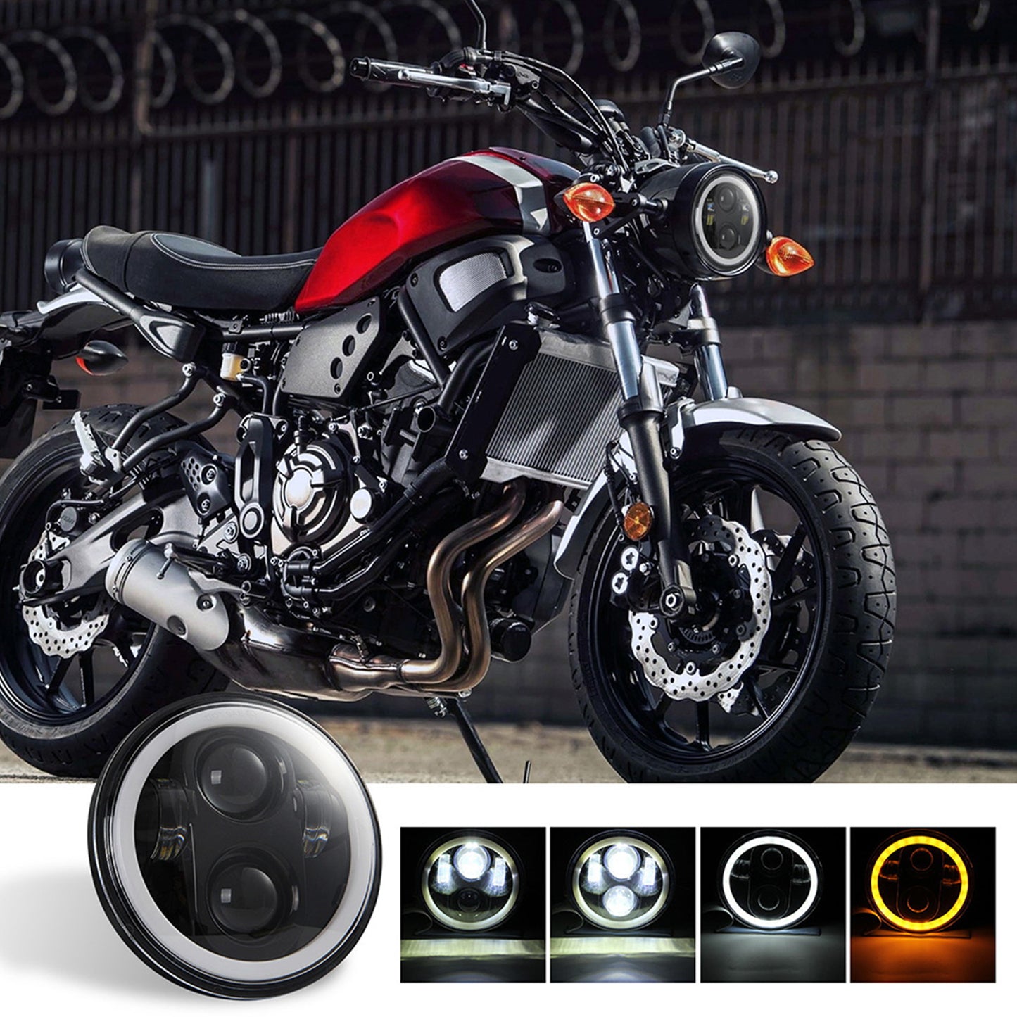 LED Motorcycle Headlight Suitable For Harley Davidson Street XG500 / Softail / Dyna