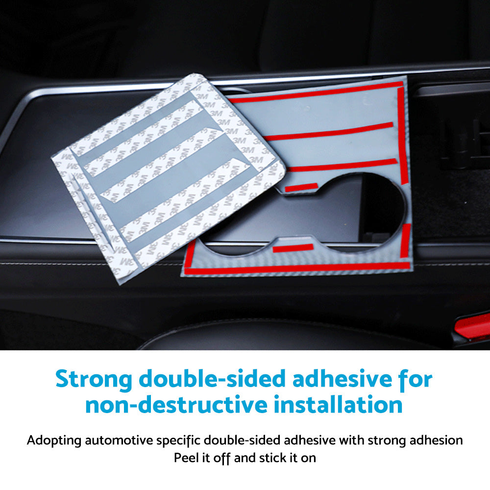 Carbon Fiber Style Center Control Panel Wrap Suitable For Tesla Model 3 / Model Y