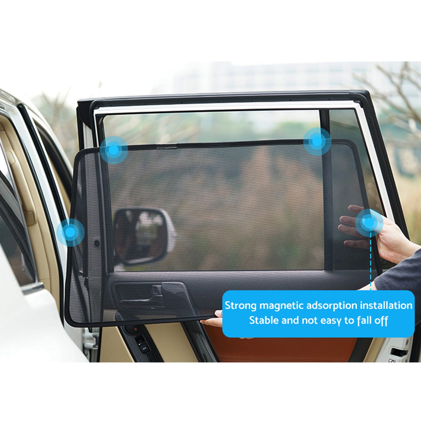 {{ Magnetic Mesh Sun Blind Shades Suitable for Audi Q7 4LB 06-15 On Front/Rear }} - Buy Car Parts Online at {{ Kaka Auto Parts }}.
