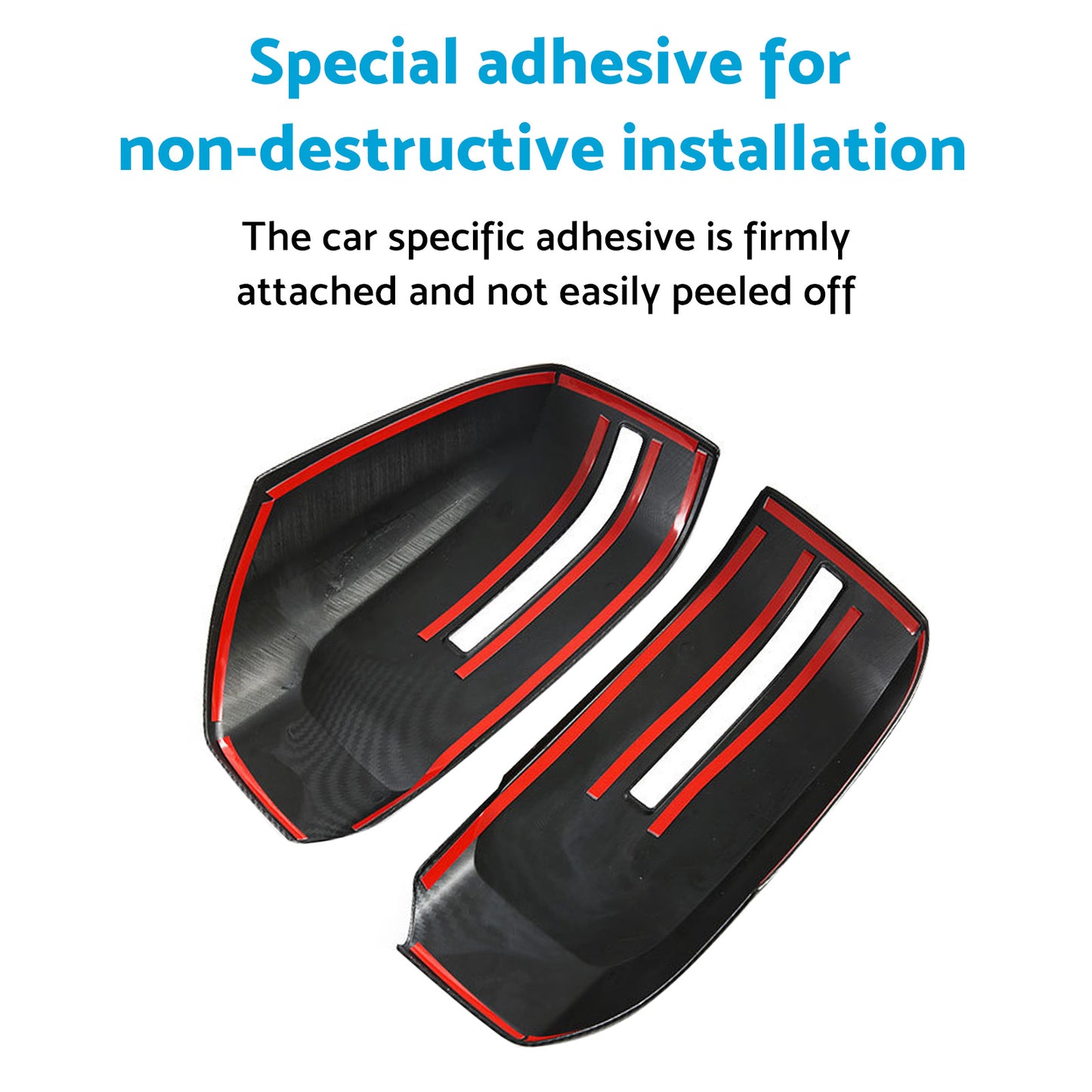 Side Mirror Cover Suitable For Mitsubishi Triton L200 23-25 ABS Carbon Fiber